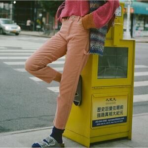 Urban Outfitters BDG Slim Straight Corduroy Pants in Dusty Coral Size 28
